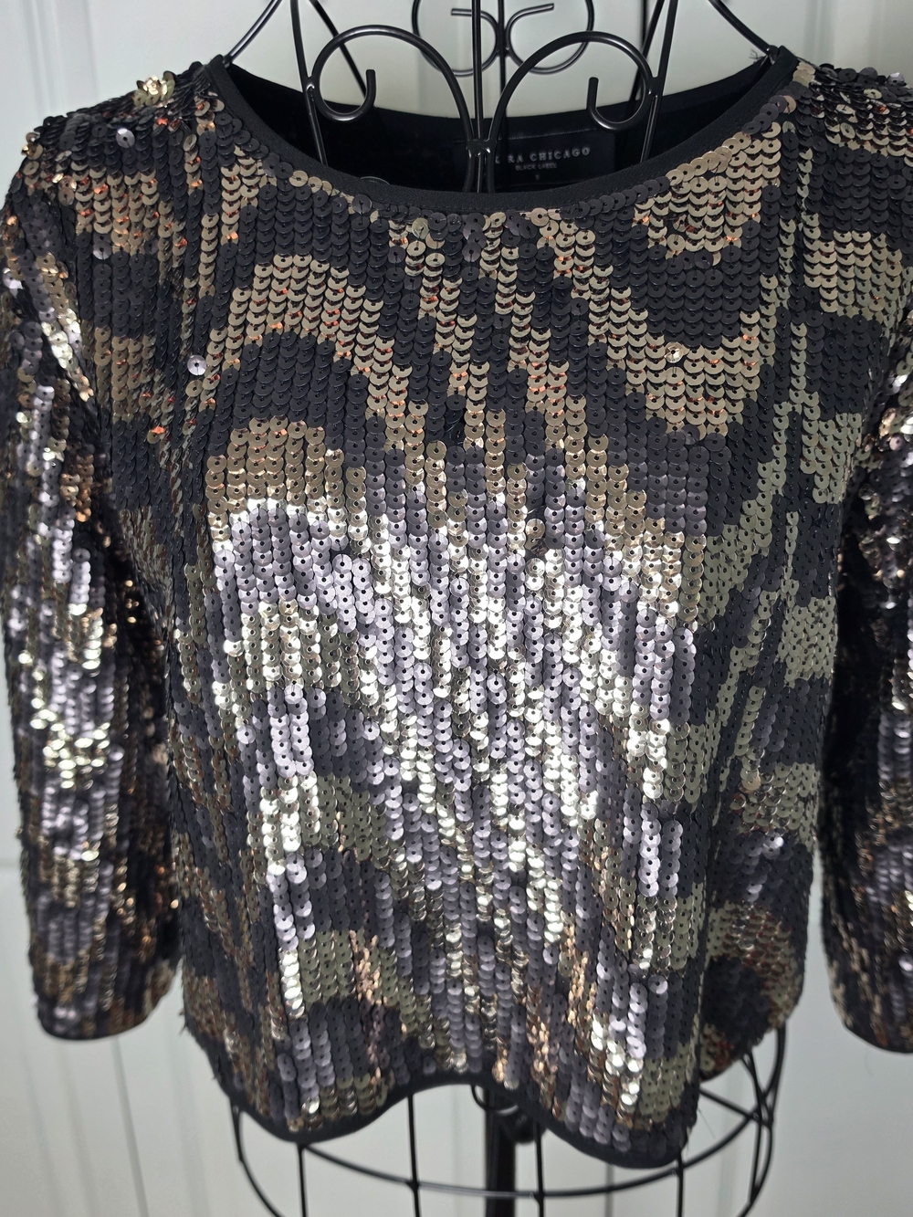 Endless Rose x AKIRA Chicago Sequin Crop Top  Metallic Small NWT